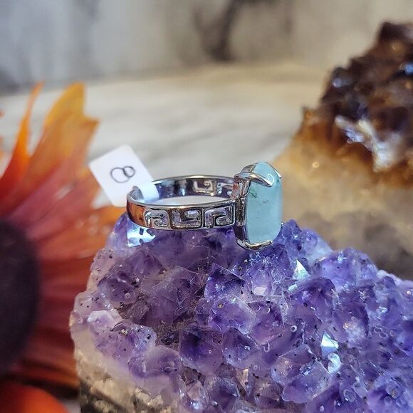 Natural Prehnite Gemstone Ring - Picture 12 of 12
